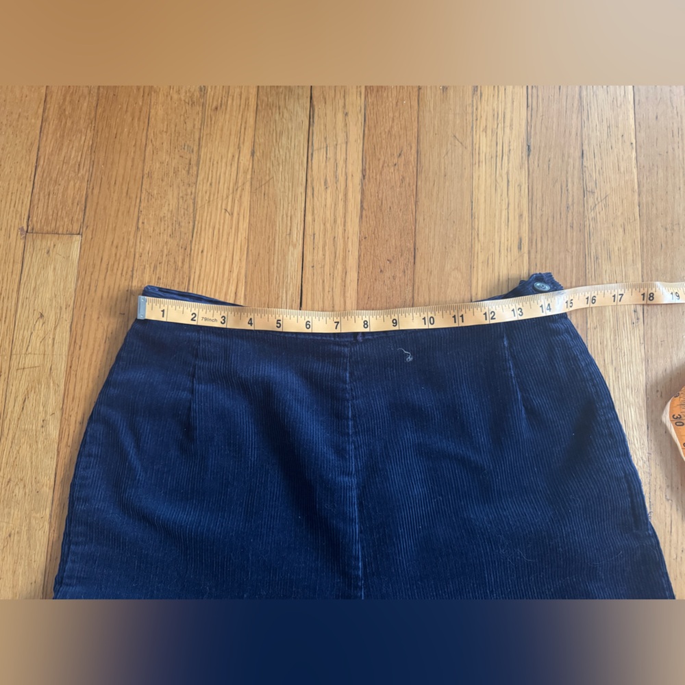60s Vintage Side Zip Navy Corduroy Pants - Picture 7 of 8